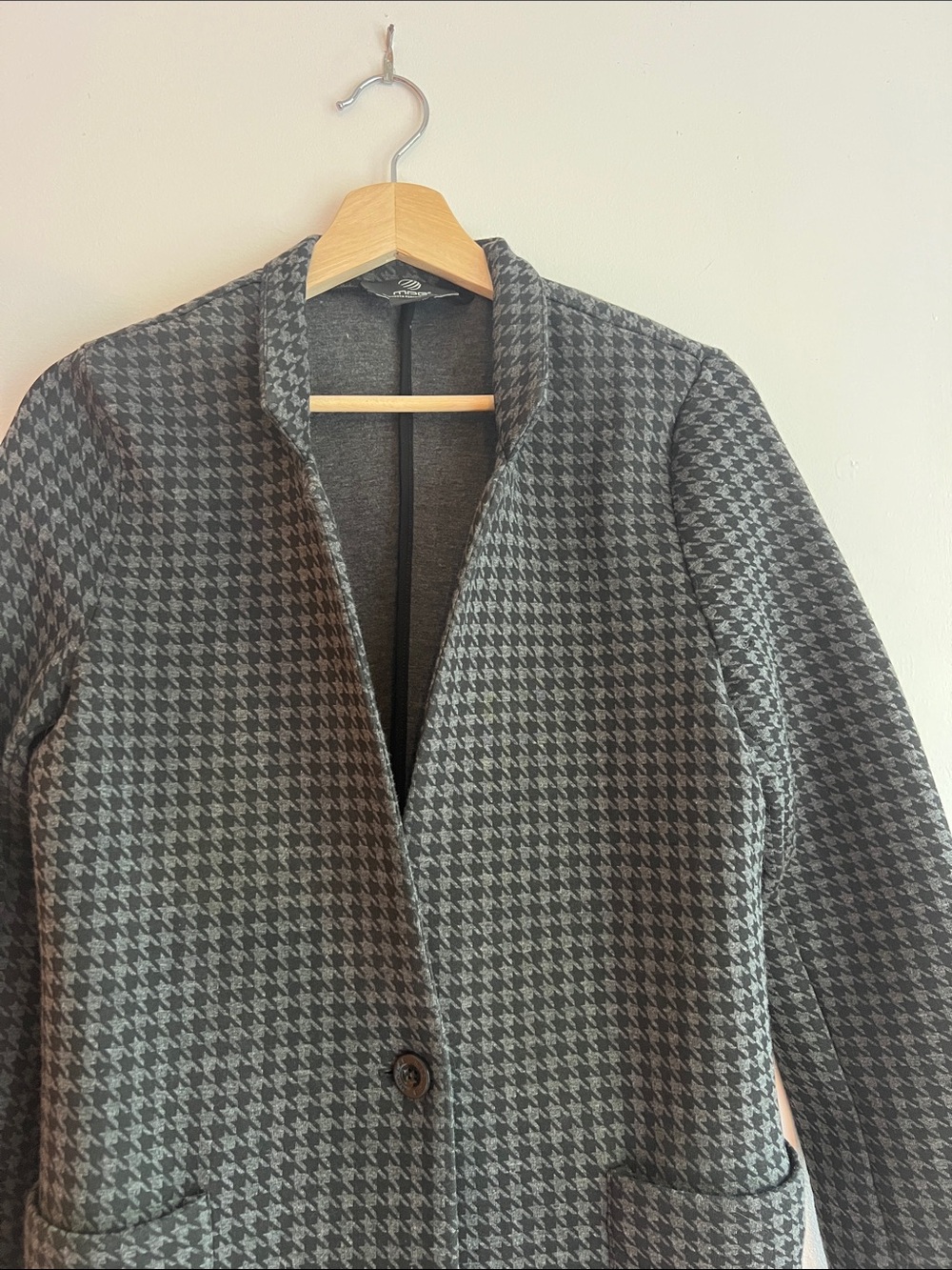 MPG Charcoal Houndstooth Trench Coat